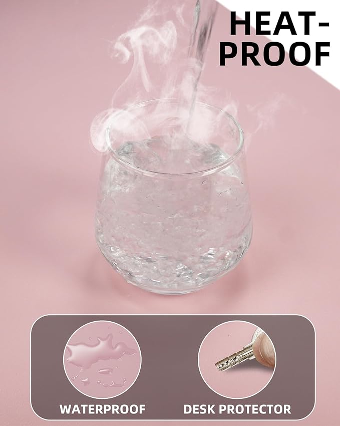Non-Slip Desk Pad, Mouse Pad, Waterproof PVC Leather Desk Table Protector - Image 4
