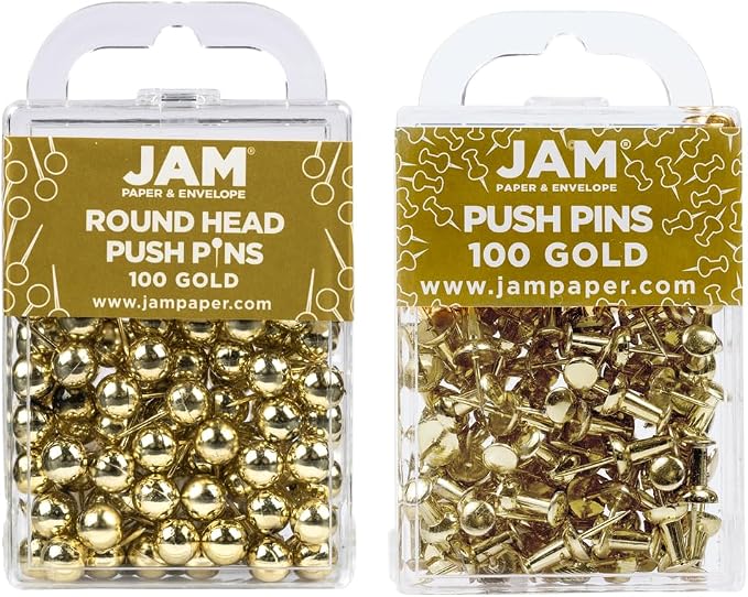 JAM PAPER Colorful Push Pins by JAMPaper
