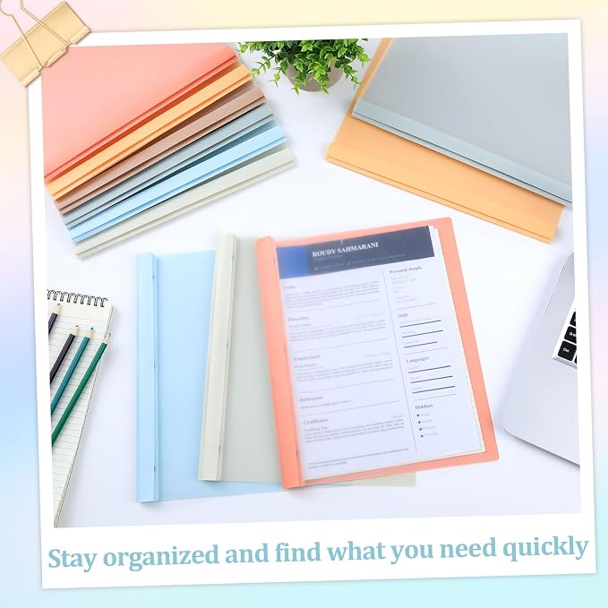 12 PCS Retro Plastic Report Covers - Image 4