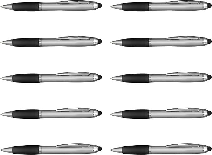 DISCOUNT PROMOS Stylus Ballpoint Pens Set of 10, Bulk Pack by DISCOUNTPROMOS