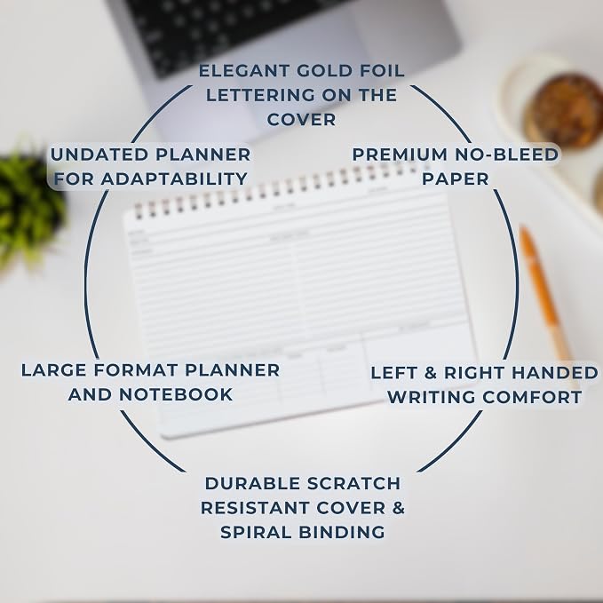Merely Home | Meeting Notebook for Work | 8.25" x 11.75" | Project Planner | - Image 5