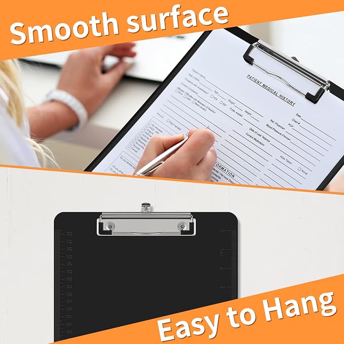 Black Clipboards, PANDRI 12 Pack Plastic Black Clipboards - Image 5