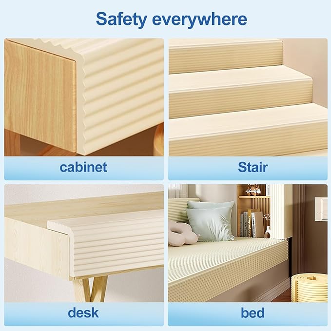 Edge Protector, Baby Proofing Baby Edge Protector Strip Safety, Soft Rubber - Image 7