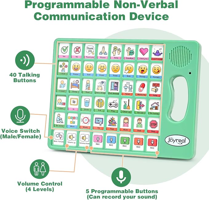 Joyreal AAC Device for Autism, Non Verbal Communication Tools for Speech - Image 3