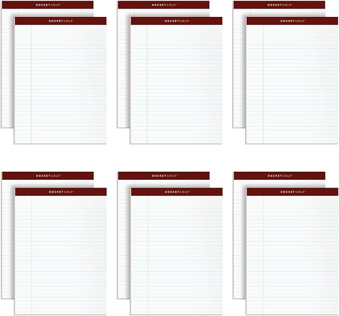 TOPS Legal Pads, 12 Pack, Premium Docket Gold Note Pad Bulk Pack, 50 Legal by TOPSProducts