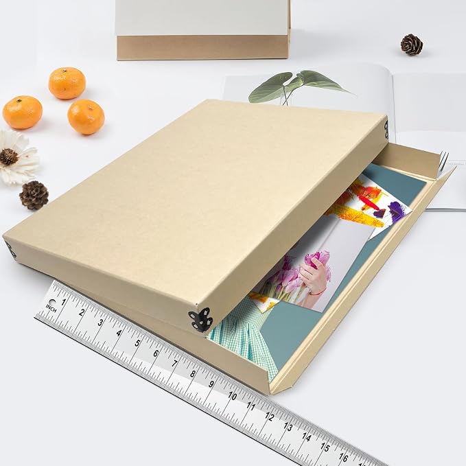 Lineco Museum Archival Storage Box, 11.75x15.25x1.5 in. Drop Front Design. - Image 4