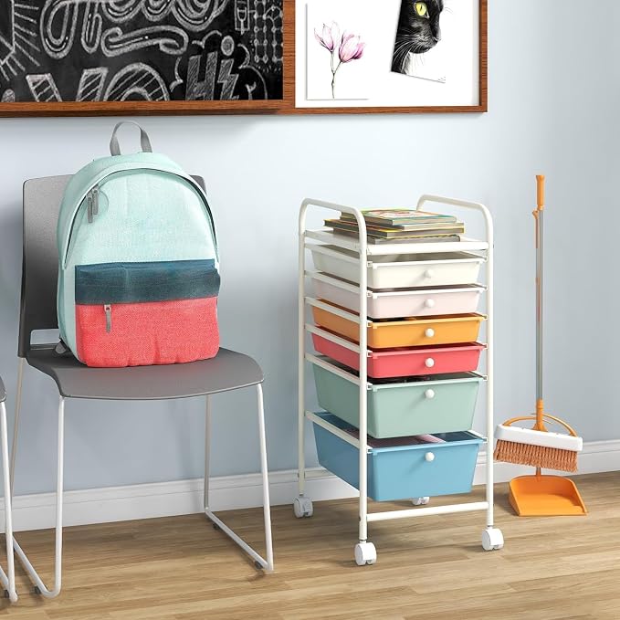 RELAX4LIFE 6-Drawer Rolling Storage Cart - Image 8
