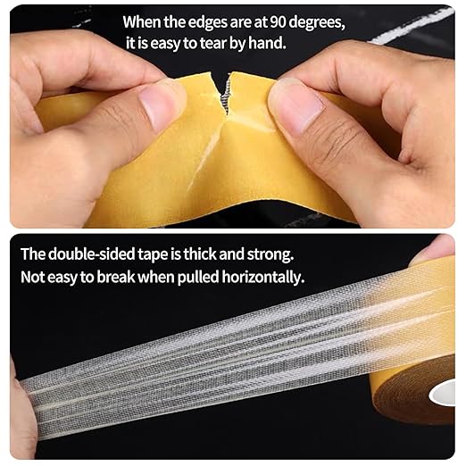 KAIYUER 3Pack Double Sided Tape Heavy Duty, 0.5in x 66FT, Double Sided Fabric - Image 2