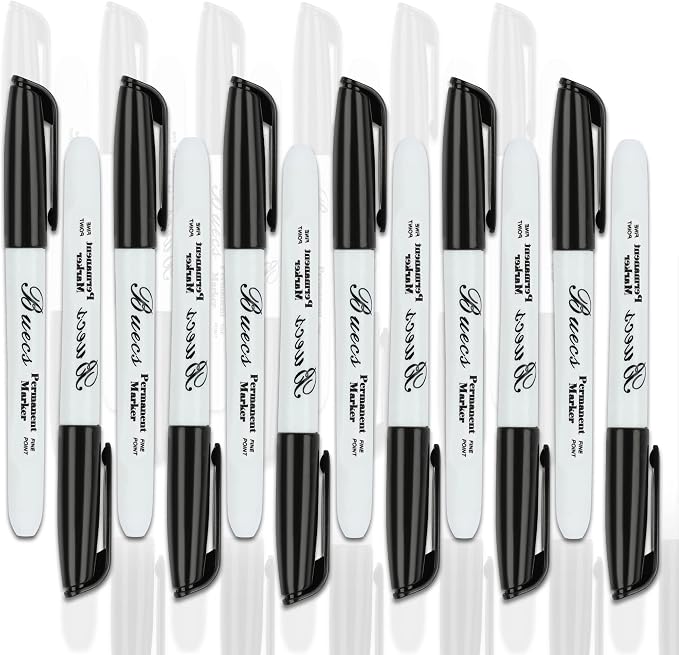 Buecs Permanent Markers, Fine Point, Waterproof & Smear Proof Markers, Quick - Image 6