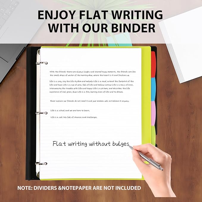 MAKHISTORY Telescoping 3 Ring Binder-12PCS, Flexible Binder - Image 4
