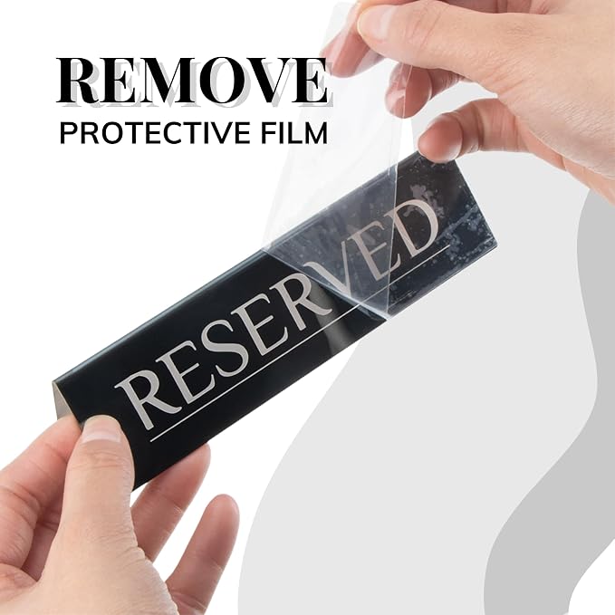 6 Reserved Table Signs – Black Stainless Steel - Image 4