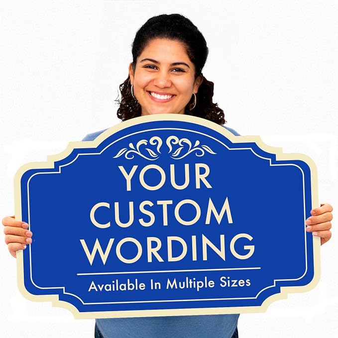 Personalized Custom Decorative Outdoor Metal Signs, Waterproof, Design 2 Blue - Image 8
