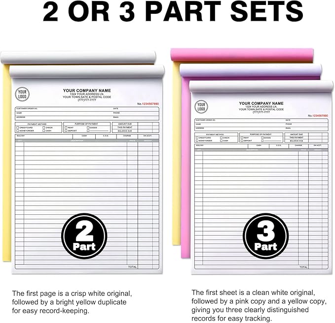 Custom 5.5" x 8.5" Invoice Book - Image 3