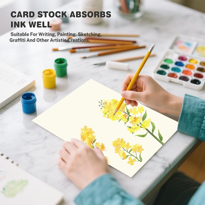 Cream Cardstock 8.5 X 11, 120 Sheets Card Stock, 75lb/ 200gsm Copy Paper - Image 6