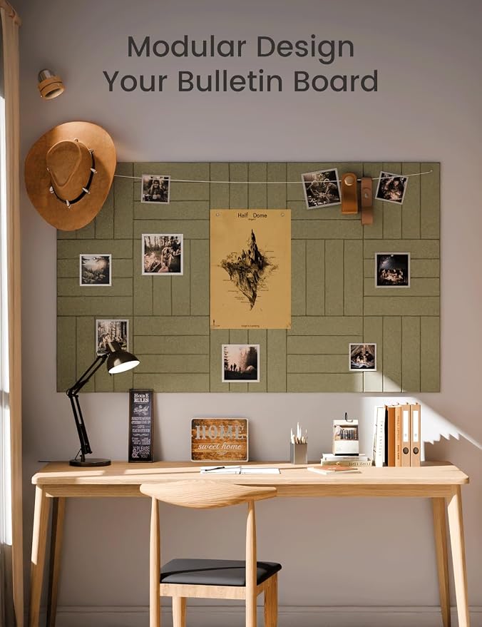 Fluxynara Large Felt Bulletin Board 48" x 36" Cork Board Alternative-12 Pack - Image 5
