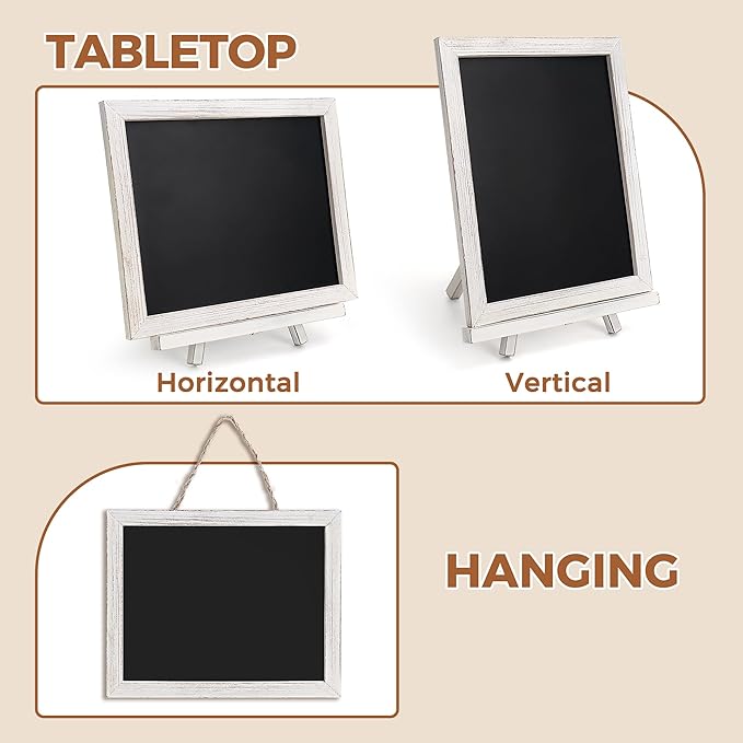 SELEAD 100% Real Wood Frame Small Magnetic Chalkboard Sign - Image 5