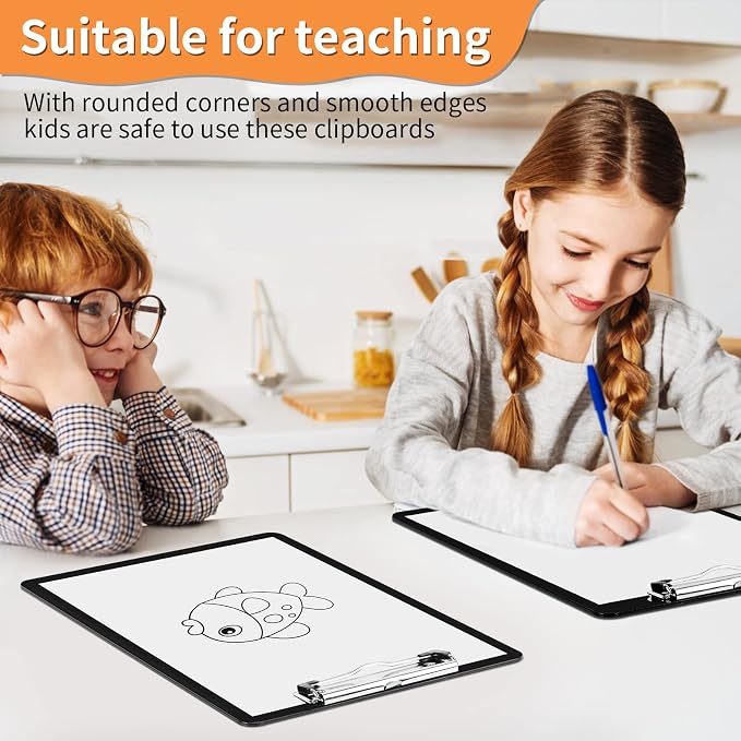 Black Clipboards, PANDRI 12 Pack Plastic Black Clipboards - Image 6