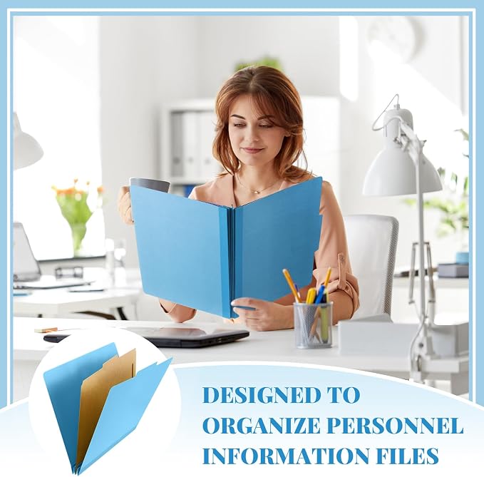 Skyygemm 48 Pcs Classification Folders Letter Size, 1 Divider Pressboard File - Image 5