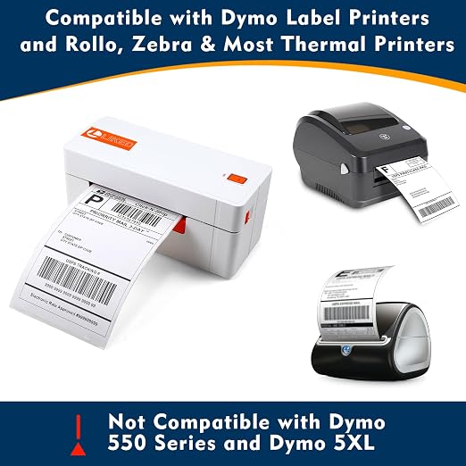 L LIKED 220 PCS 4"x6" Thermal Shipping Labels, Perforated White, Strong - Image 3
