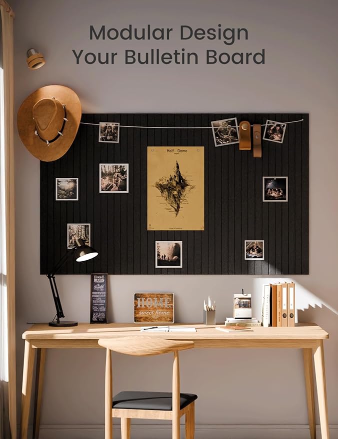 Fluxynara Large Felt Bulletin Board 48" X 36" Large Cork Board Alternative-12 - Image 5