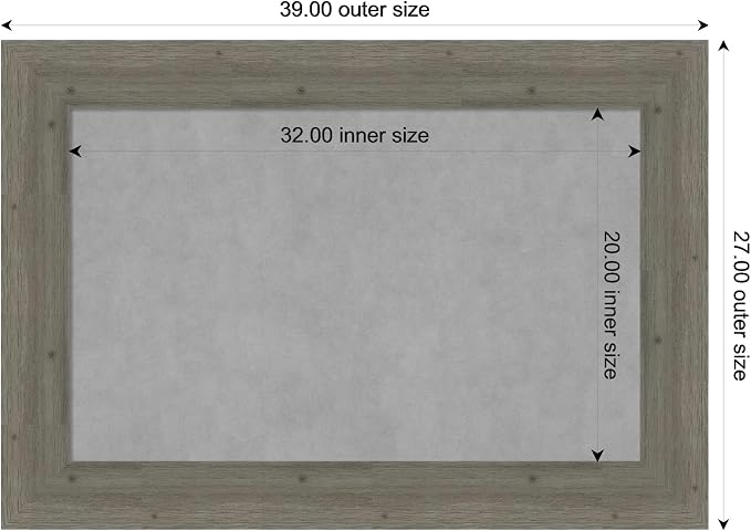 Amanti Art Grey Framed Magnetic Board 27x39 Large Vision Board - Image 4