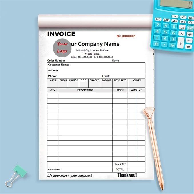 Custom Invoice Book in 3-Part /2-Part Receipt Book - Image 6