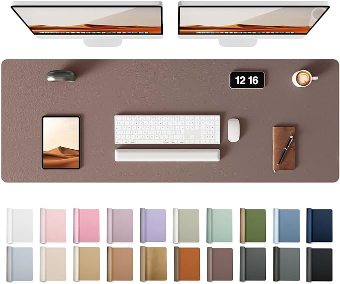 YSAGi Leather Desk Protector, Office Mat, Large Mouse Mat, Non-Slip PU Leather by YSAGi