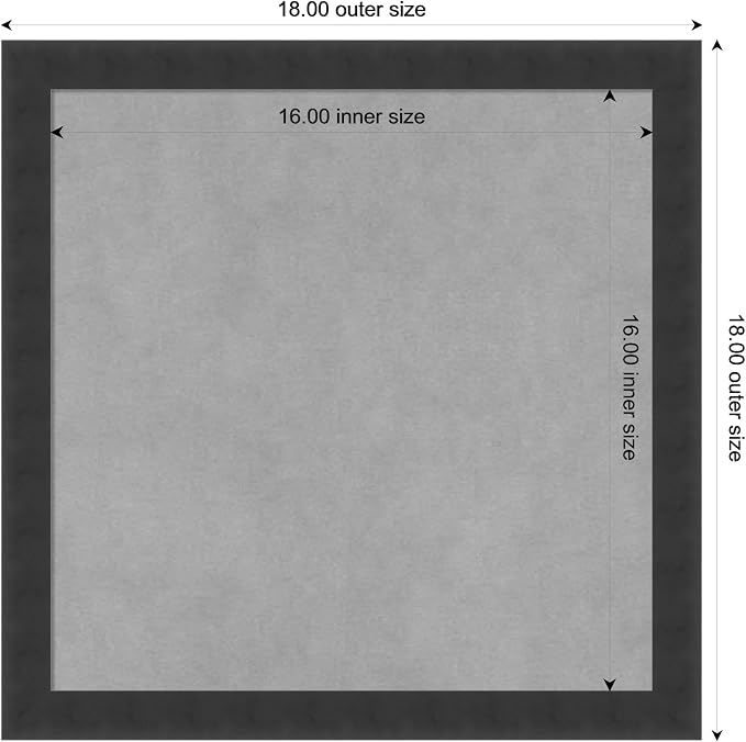 Amanti Art Black Framed Magnetic Board 18x18 Small Vision Board - Image 3