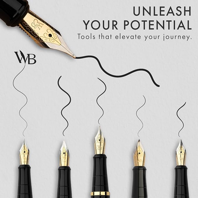 Wordsworth & Black Fountain Pen Gift Set, Includes Bottle, 6 Cartridges - Image 5