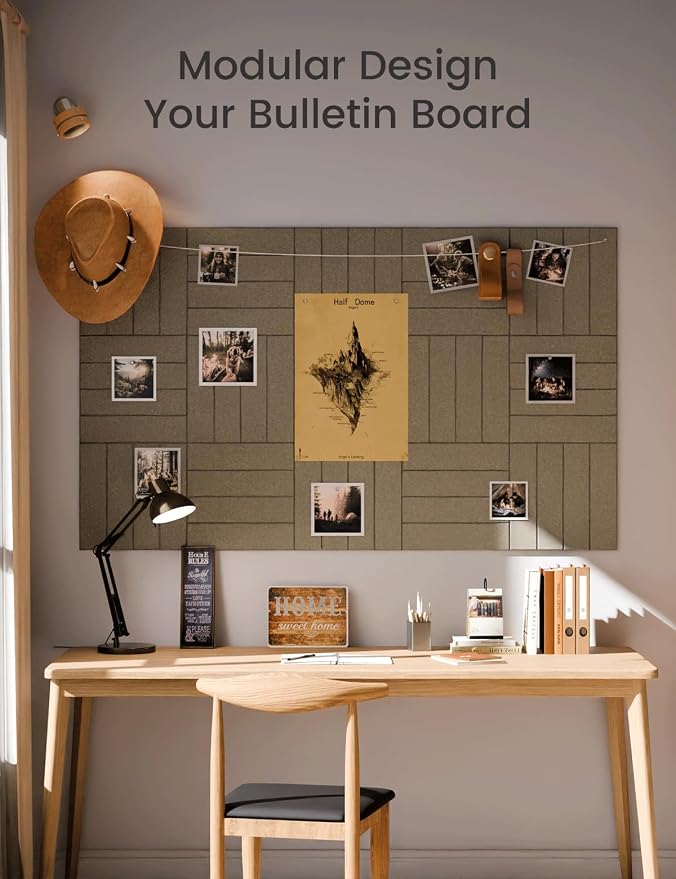 Large Felt Bulletin Board 48" x 36" Cork Board Alternative-12 Pack - Image 5