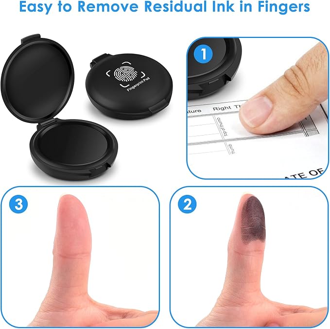 ERKOON 9 Pack Fingerprint Ink Pads, Thumbprint Ink Pad - Image 5