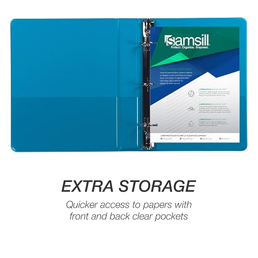 Samsill Economy 1 Inch Mini 3 Ring Binder, Made in The USA, 9.1” x 7.5” Round - Image 6