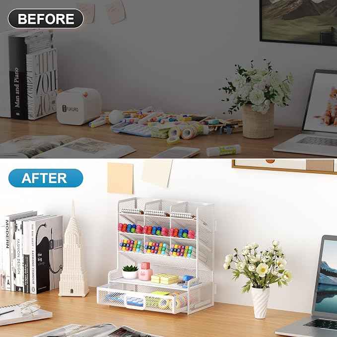 Marbrasse Larger Mesh Desk Organizer