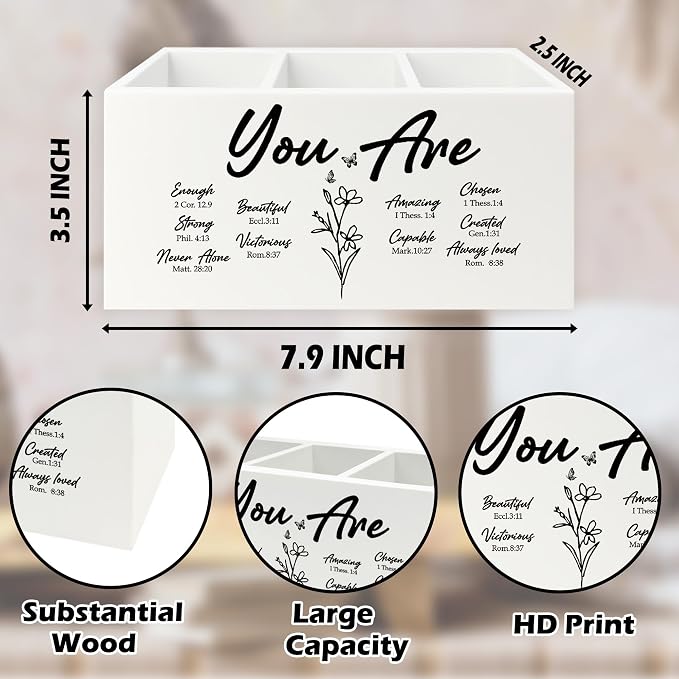 QZQE You Are Christian Pen Pencil Holder Organizer - Image 7