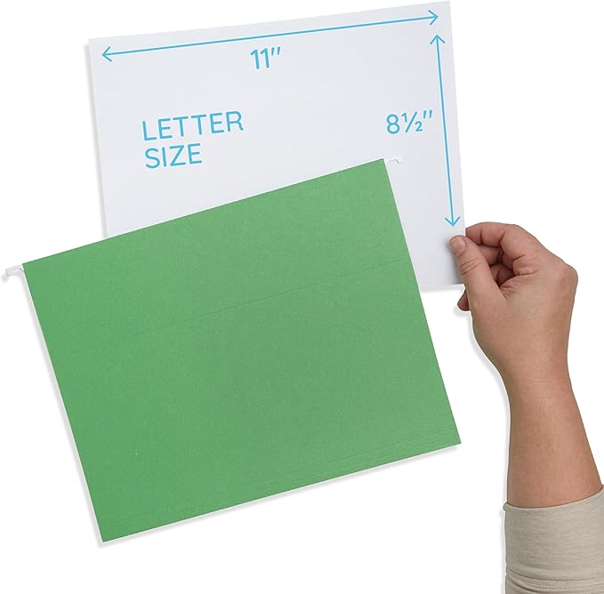 Blue Summit Supplies 25 Colored Hanging File Folders Letter Size - Image 3