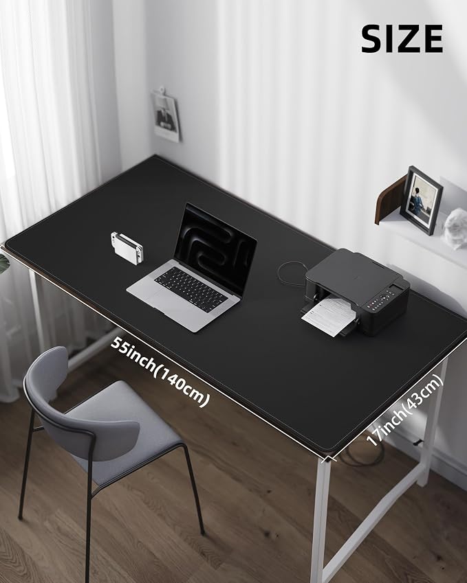 Leather Desk Protector, Large Mouse Pad, Non-Slip Blotter, Waterproof Writing - Image 5