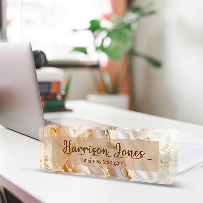 Personalized Name Plate for Desks, Custom Desk Name Plates, Acrylic Name Plate - Image 4