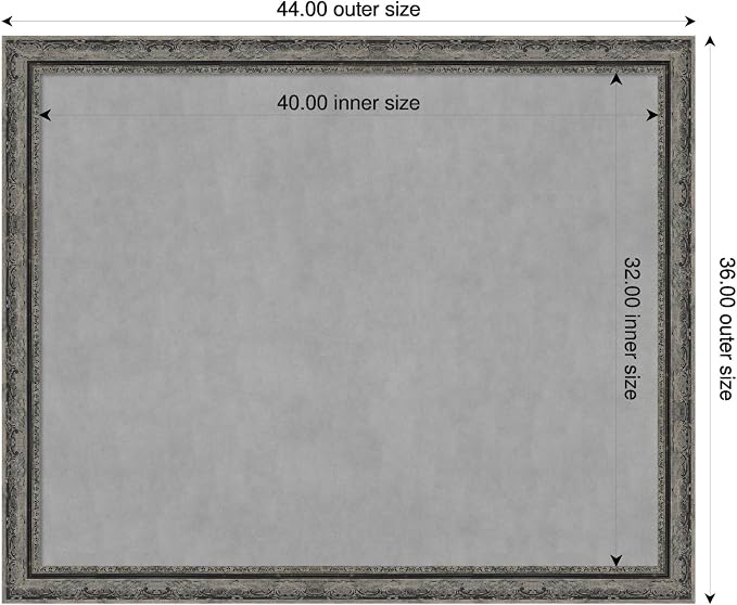 Amanti Art Black Framed Magnetic Board 36x44 X-Large Vision Board - Image 2