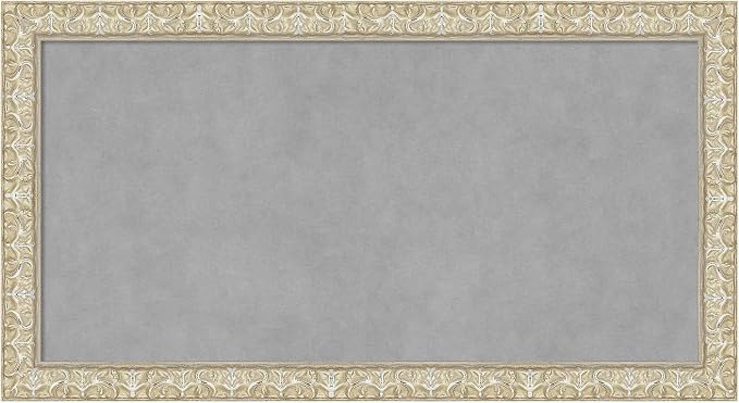 Amanti Art Silver Framed Magnetic Board 14x26 Small Vision Board by AmantiArt