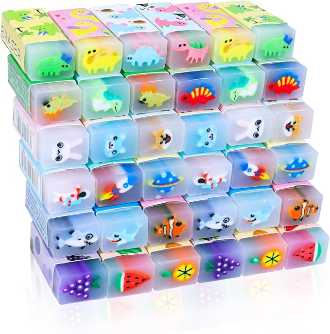 100PCS Cute Animal Erasers for Kids, Count Bulk Pack, Back to School Supplies by Unknown
