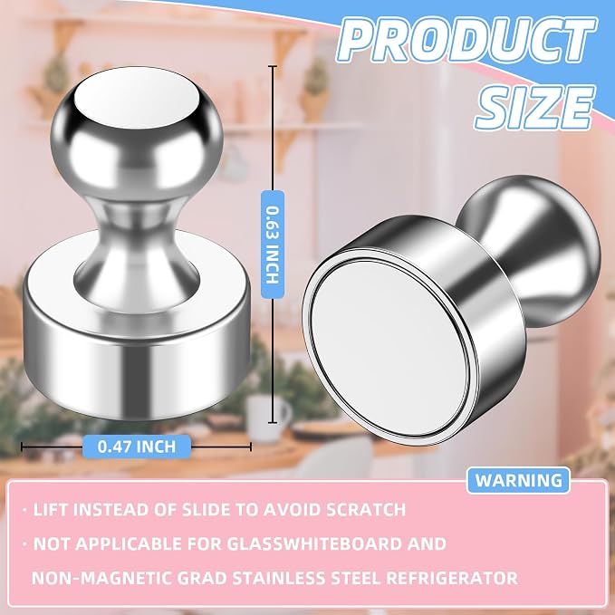 VNDUEEY 20Pcs Fridge Magnets Refrigerator Magnets, Strong Whiteboard Magnets - Image 6