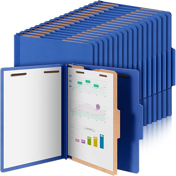 Skyygemm 72 Pcs Classification Folders Letter Size, 1 Divider Pressboard File by Skyygemm