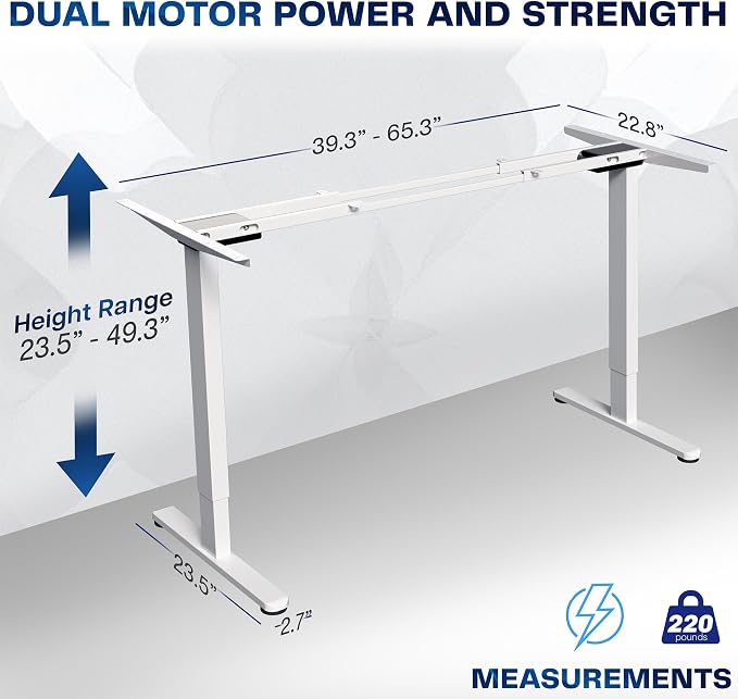 VIVO Electric Dual Motor Stand Up Desk Frame - Image 3