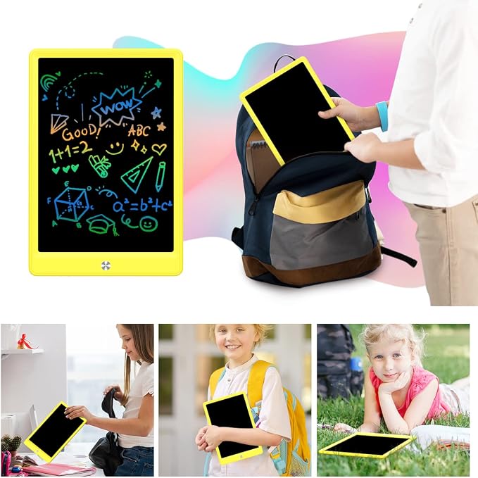 BUKEBU LCD Writing Tablet Doodle Board, 10.5 inch Colorful Drawing Pad - Image 5