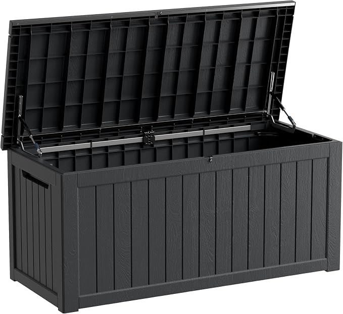 Yardgrace Heavy-Duty 270 Gallon Waterproof Deck Storage Box, Outdoor Storage by Unknown