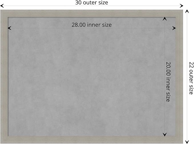 Amanti Art Grey Framed Magnetic Board 22x30 Medium Vision Board - Image 4