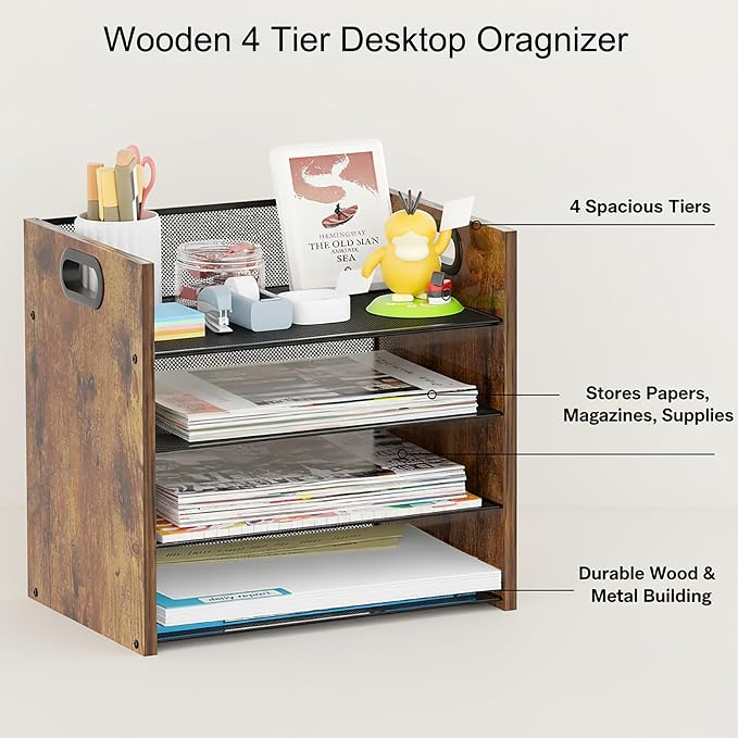 Boershun Wood Desk Organizer - Image 2