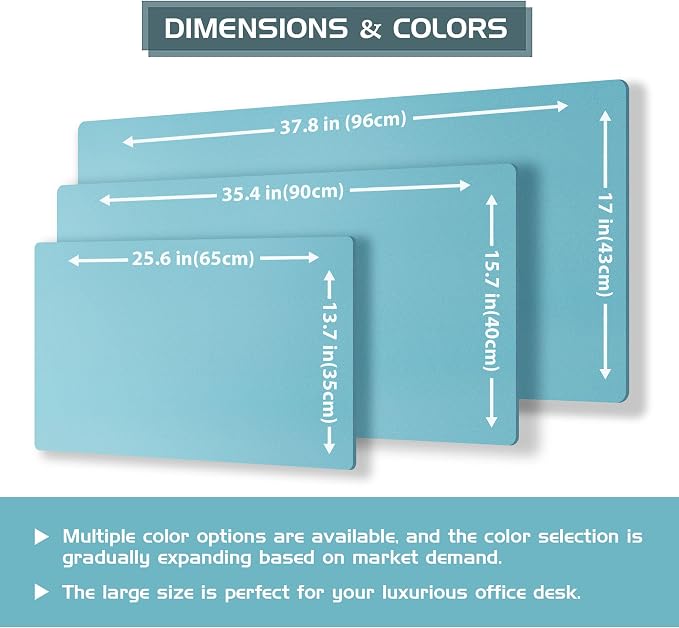 Aothia Double-Sided Desk Pad – 35.4" x 15.7" Leather Desk Mat - Image 6