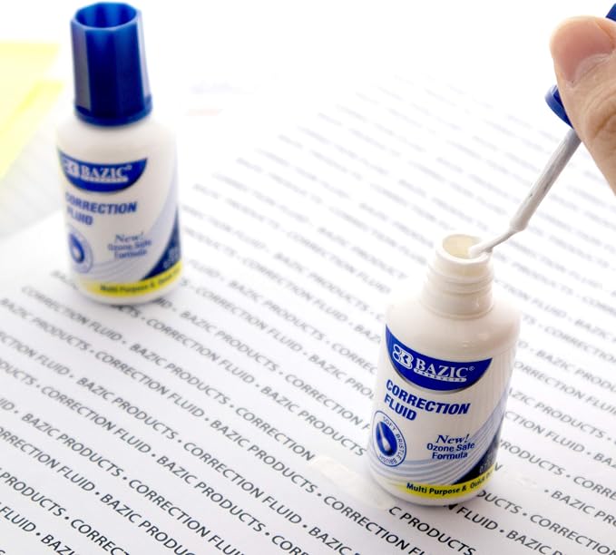 BAZIC Metal Tip Correction Pen & Correction Fluid - Image 5