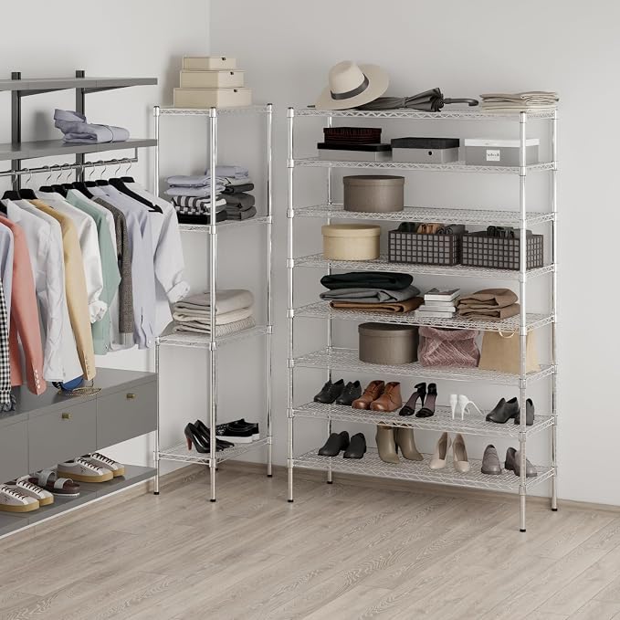 Regal Altair 18" Deep x 48" Wide x 74" Height Wire Shelving Kit | 8-Tier | NSF - Image 4